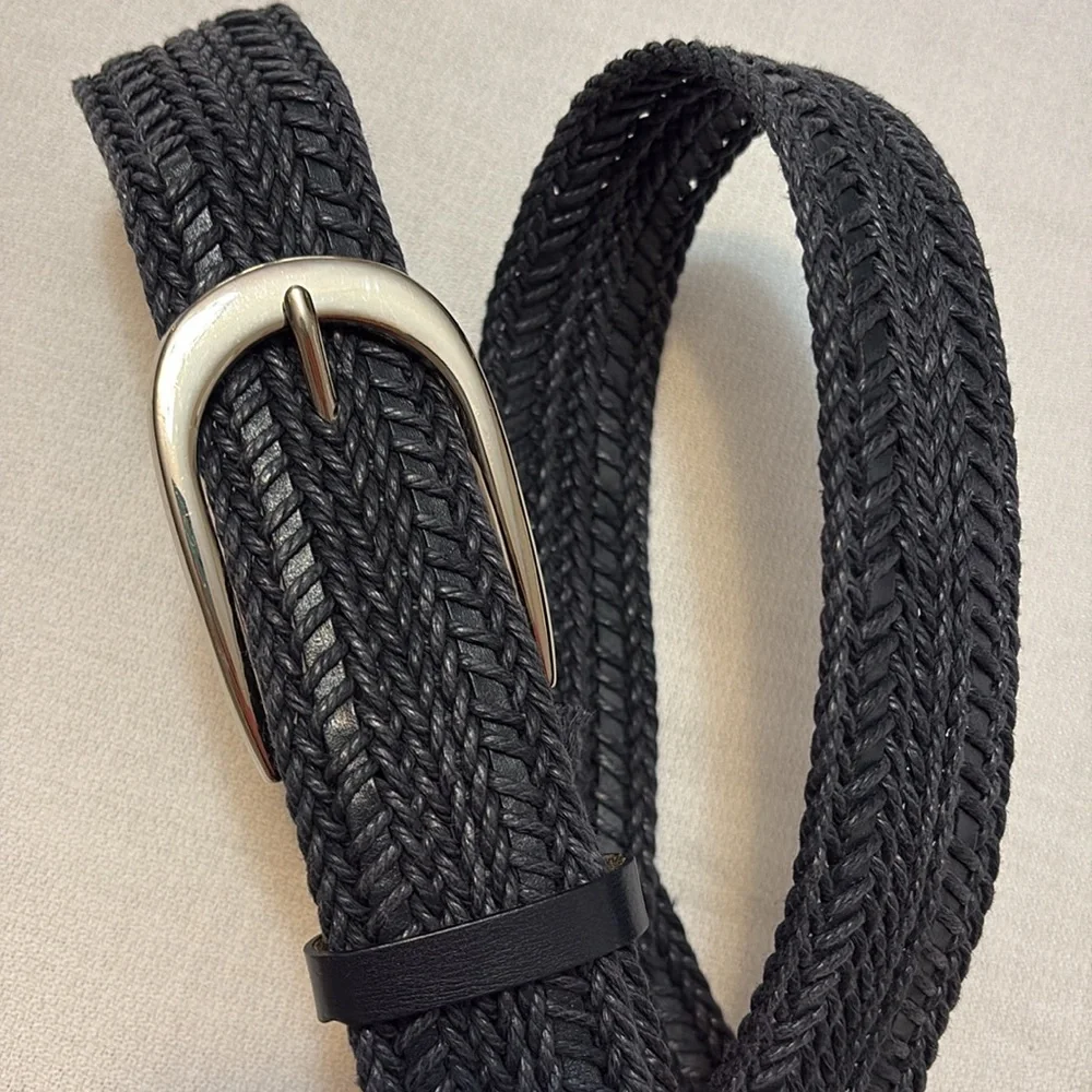 Navy Braided Women’s Belt- New - Size S/M